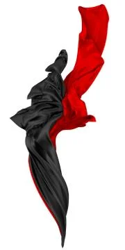 Abstract background of red wavy silk or satin. 3d rendering image. Stock Illustration