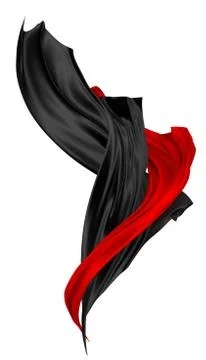 Abstract background of red wavy silk or satin. 3d rendering image. 스톡 일러스트