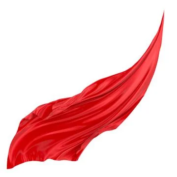 Abstract background of red wavy silk or satin. 3d rendering image. Stock Illustration