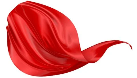 Abstract background of red wavy silk or satin. 3d rendering image. Stock Illustration