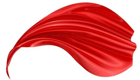 Abstract background of red wavy silk or satin. 3d rendering image. Stock Illustration