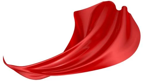 Abstract background of red wavy silk or satin. 3d rendering image. Stock Illustration
