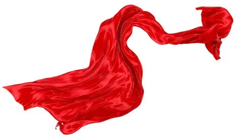 Abstract background of red wavy silk or satin. 3d rendering image. Stock Illustration