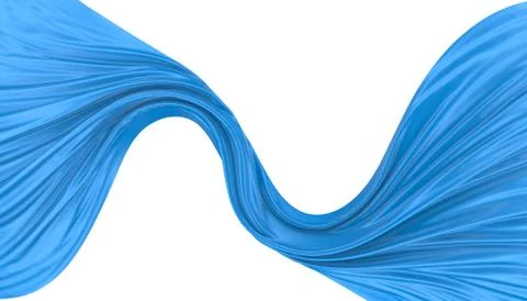 Abstract background of red wavy silk or satin. 3d rendering image. Stock Illustration
