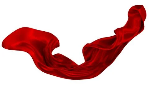 Abstract background of red wavy silk or satin. 3d rendering image. Stock Illustration