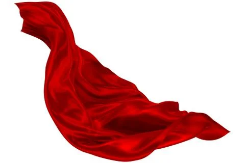 Abstract background of red wavy silk or satin. 3d rendering image. Stock Illustration