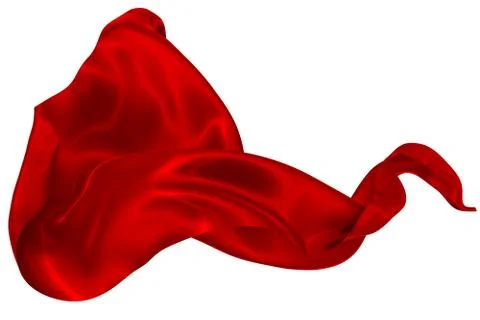 Abstract background of red wavy silk or satin. 3d rendering image. Stock Illustration