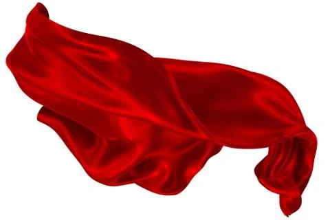 Abstract background of red wavy silk or satin. 3d rendering image. Stock Illustration