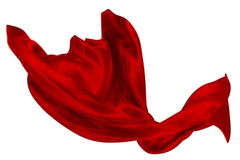 Abstract background of red wavy silk or satin. 3d rendering image. Stock Illustration