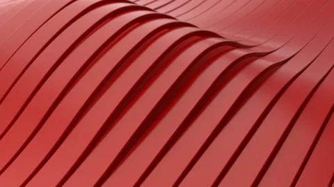 Abstract background with red wavy stripes. Abstract cut paper stripes. Modern Stock Illustration