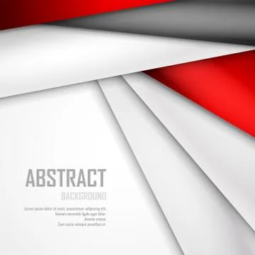 Abstract background of red, white and black origami paper. Vector illustration Stock Illustration