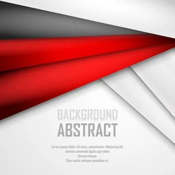 Abstract background of red, white and black origami paper. Vector illustration Stock Illustration