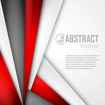 Abstract background of red, white and black origami paper. Vector illustration Stock-Illustration