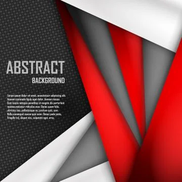 Abstract background of red, white and black origami paper. Vector illustration Stock-Illustration