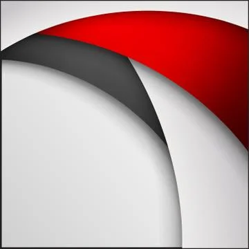 Abstract background of red, white and black origami paper. Vector illustration Stock Illustration