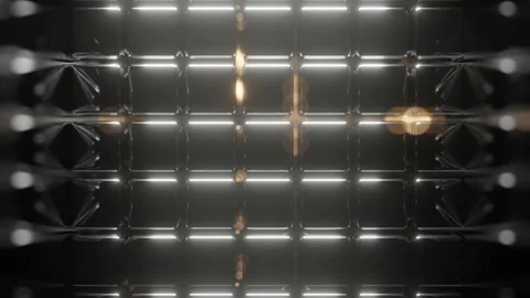 Abstract Background With Reflection Cubes And Flashes Stock Footage 149228036