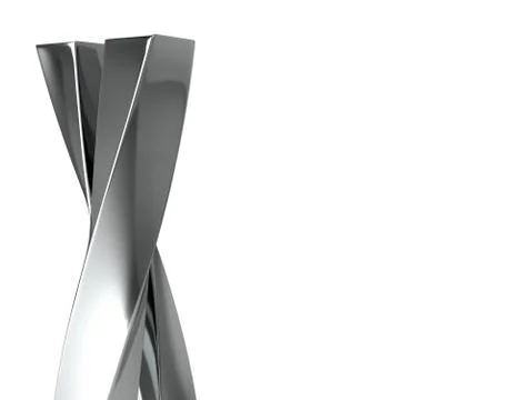 Abstract background with reflection smooth wavy lines 3d illustration Stock Illustration