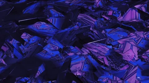 Abstract background with reflective mirror surfaces that move and transform. Stock Footage 257771732