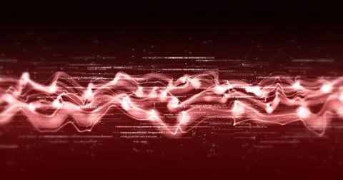 Abstract Background Render With Flowing 3D Shapes Stock Illustration