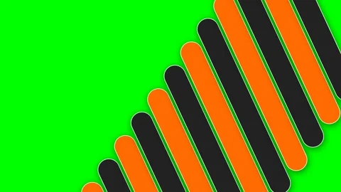 Abstract background with repeating diagonal orange and black rounded bars Stock Footage 341823642