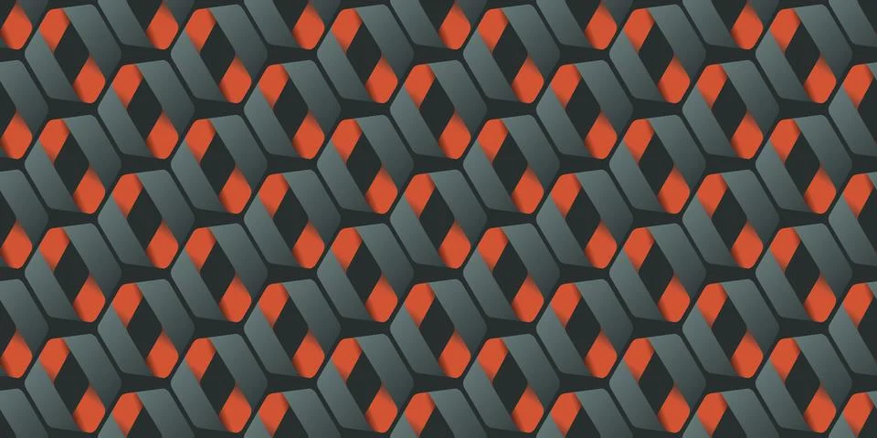 Abstract Background, Repeating Retro Style Geometric Frames Made of Ribbon,.. Illustrazione stock