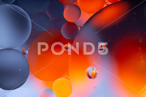 Abstract background as a result of a mixture of water and oil Stock Photos