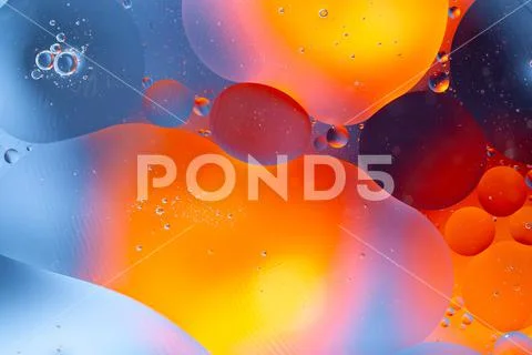 Abstract background as a result of a mixture of water and oil Stock Photos