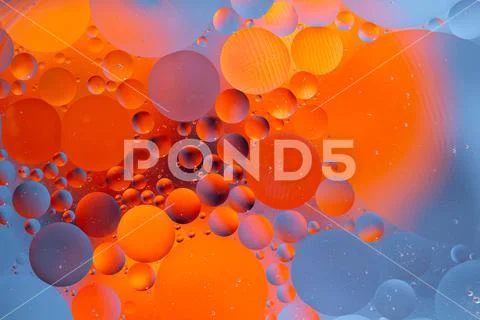 Abstract background as a result of a mixture of water and oil Stock Photos