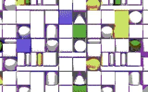 Abstract background with retro 80s 8bit styled pixel 3d shapes Stock Illustration