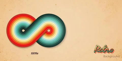 Abstract background retro style with circle lines Stock Illustration