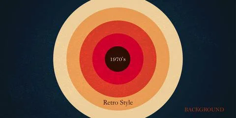 Abstract background retro style with circles lines Stock Illustration