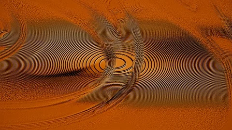 Abstract Background Rippling Contour Version F10 Vídeos de archivo 96180571