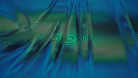 Abstract Background Rippling Contour Version F11 Stock Footage 96181108