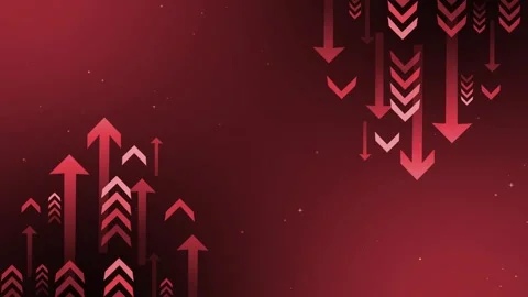 Abstract background with rising and falling arrows showing growth decline d.. Stock-Footage 336874345