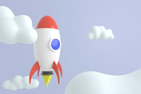 Abstract background of rocket. 3D rendering. Stock Illustration