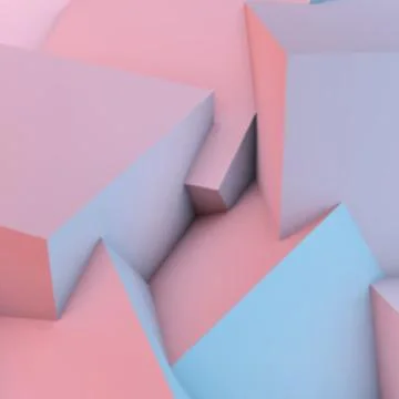 Abstract background with rose quartz and serenity cubes Stock Illustration