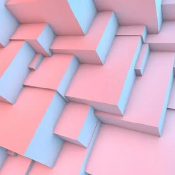 Abstract background with rose quartz and serenity cubes Stock Illustration