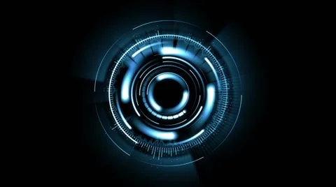 Abstract background with rotating blue lens, loop Stock Footage 41166255
