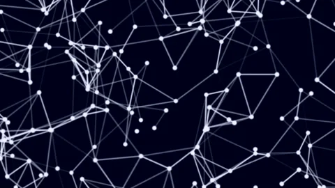 Abstract background of rotating chains of dots Stock Footage 166177324