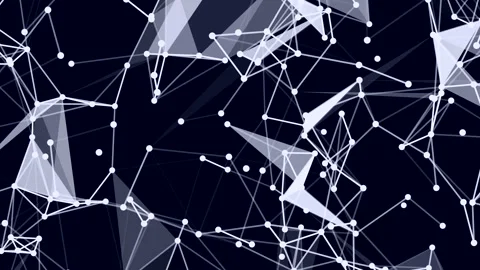 Abstract background of rotating chains of dots and lines Stock Footage 166219139