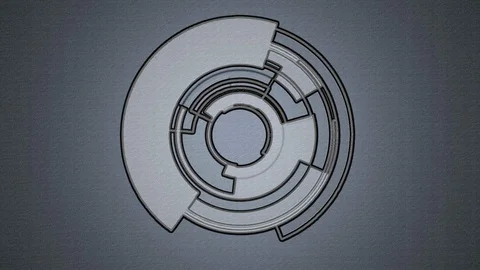 Abstract background Rotating Circular Segments 1 Stock Footage 124833620