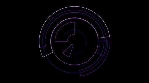 Abstract background Rotating Circular Segments 8 Stock Footage 124837034