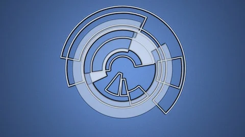 Abstract background Rotating Circular Segments 14 Stock Footage 124862363