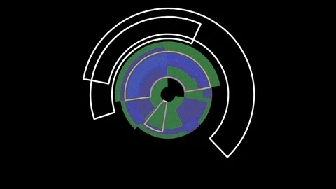 Abstract background Rotating Circular Segments 16 Stock Footage 124872601