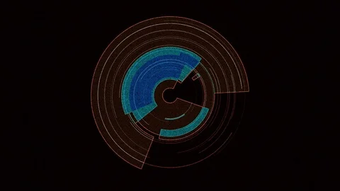 Abstract background Rotating Circular Segments 20 Video stock 124876773