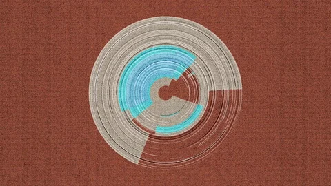 Abstract background Rotating Circular Segments 21 Stock-Footage 124877263