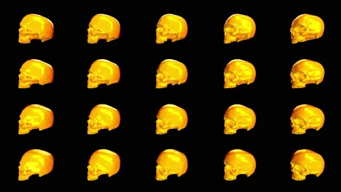 Abstract background with rotating colorful skull. Stock Footage 104129018