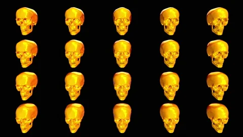 Abstract background with rotating colorful skull. Stock Footage 104129385