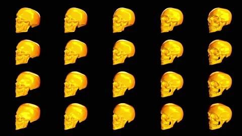 Abstract background with rotating colorful skull. Stock Footage 104129449