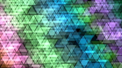 Abstract background, rotating colorful triangles, loop Stock Footage 142393460
